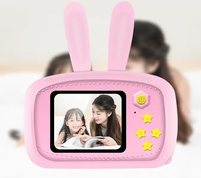 Фотоапарат Smart Kids Camera Toy Зайчик з вушками Рожевий (00053) - фото 4