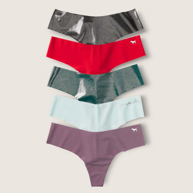Трусики стринги Victoria's Secret M 5 шт. Разноцветный
