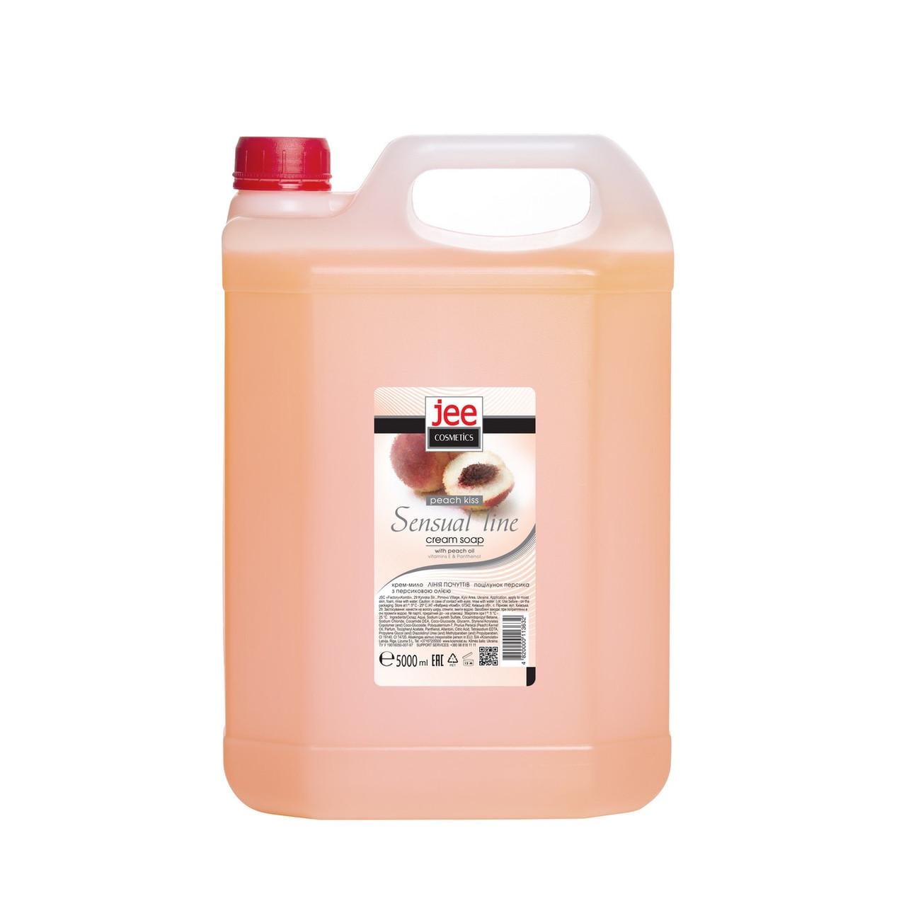 Крем-мыло JEE Cosmetics "Линия чувств" Поцелуй персика канистра 5000 мл