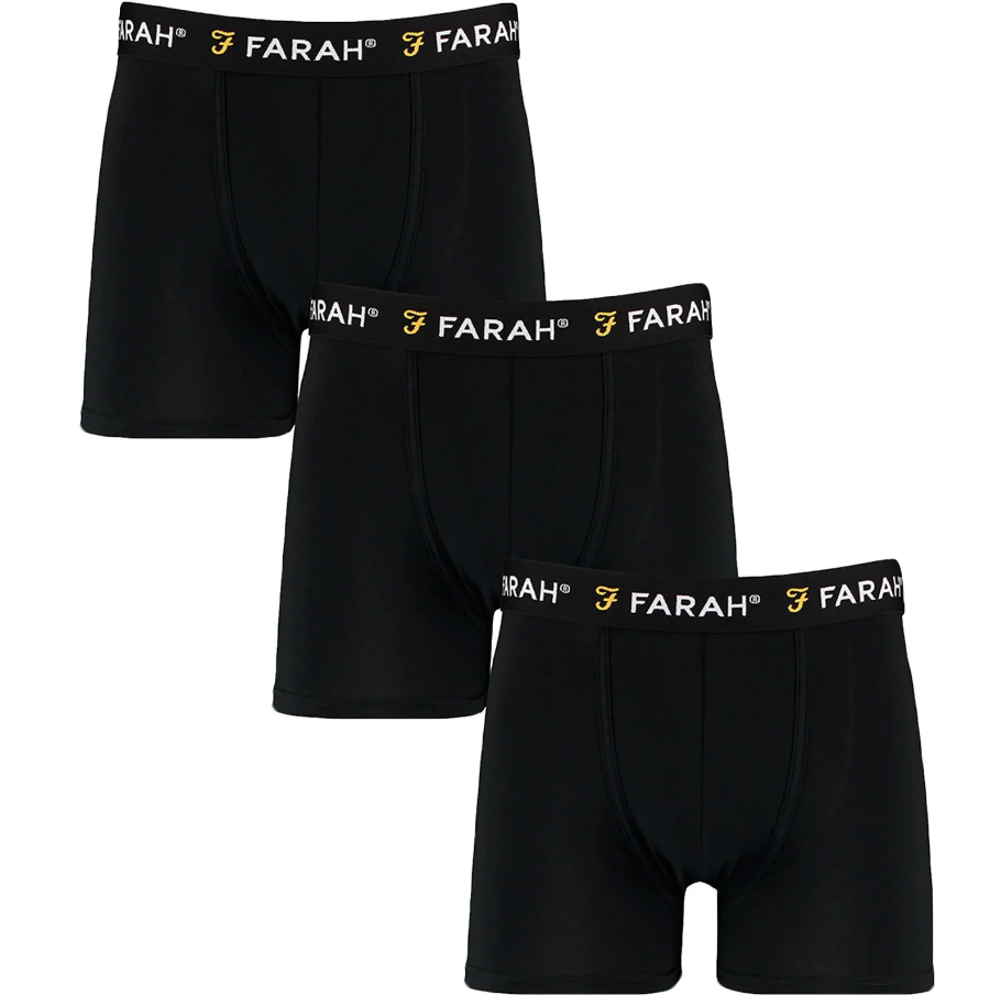 Набір трусів чоловічих Farah Underwear BOXER Shorts 3 шт. M Чорний (98798456)