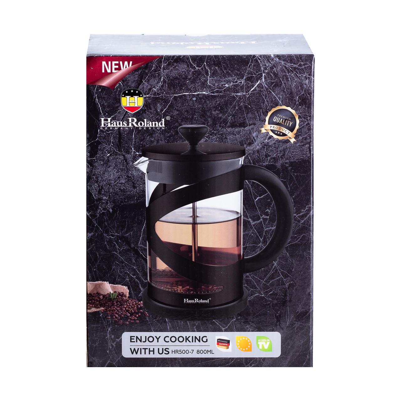 Чайник заварювальний з френч пресом 800 мл Чорний/Прозорий - фото 5 Чайник заварювальний з френч пресом 800 мл Чорний/Прозорий - фото 5