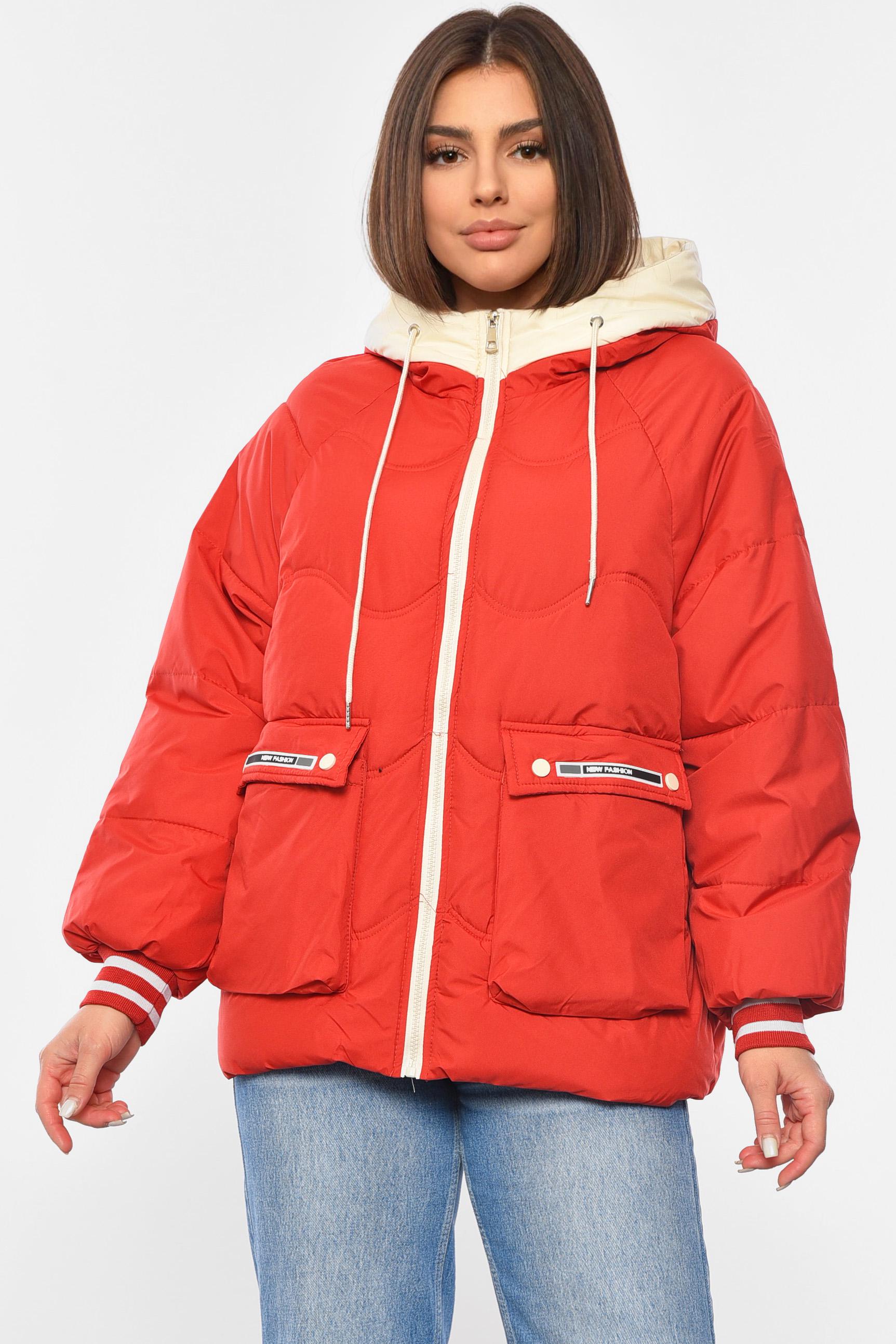 Куртка женская демисезонная M Красный (192139)