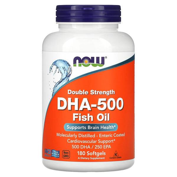 Рыбий жир Now Foods DHA-500 Fish Oil 180 капс. (1460)