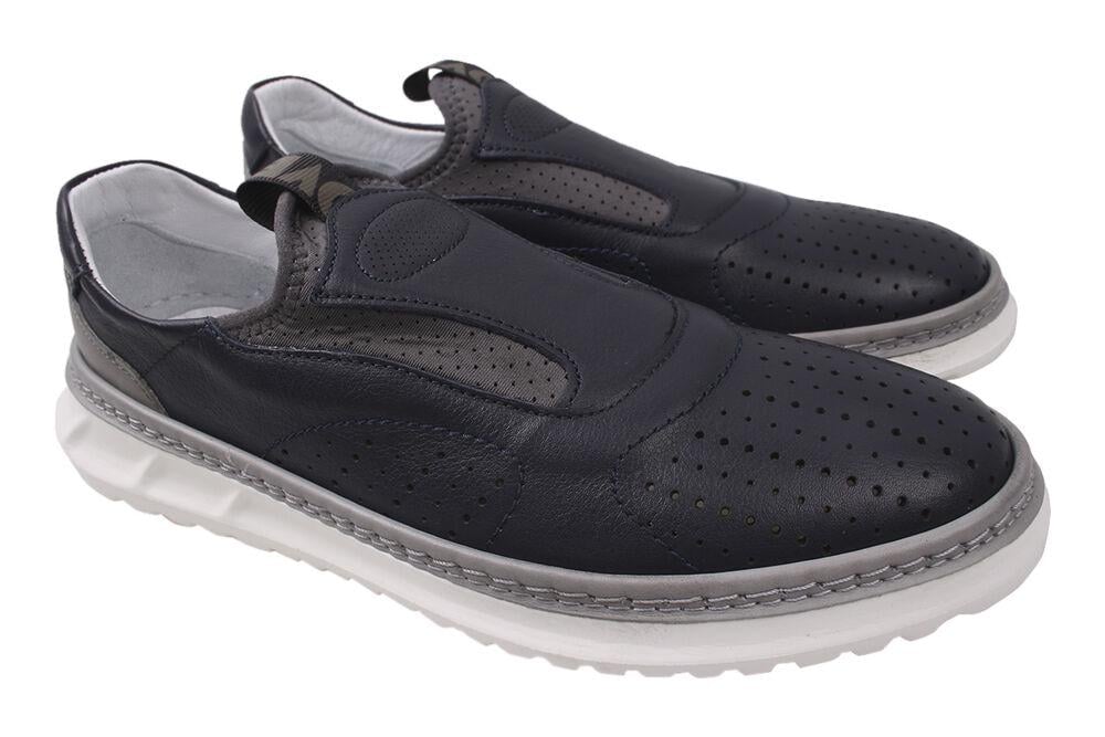 Туфли мужские Ridge из кожи р. 41 Синий (381-20LTCP)