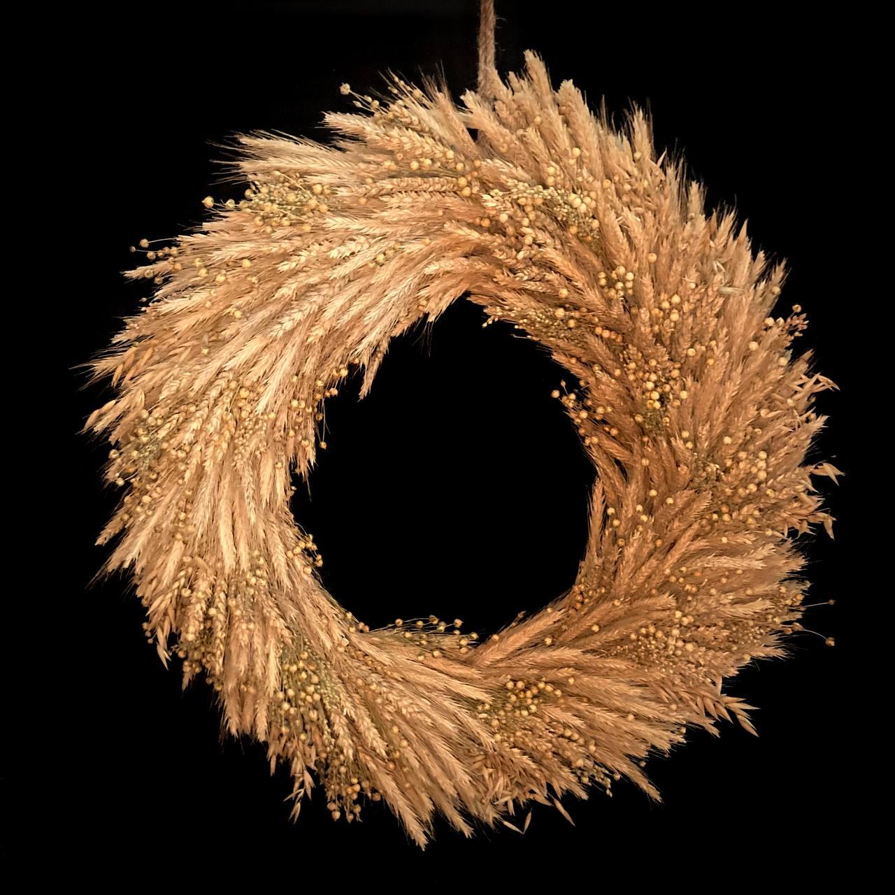 Интерьерный веночек из колосков на рождество 50 см (1859344160) - фото 5 Интерьерный веночек из колосков на рождество 50 см (1859344160) - фото 5