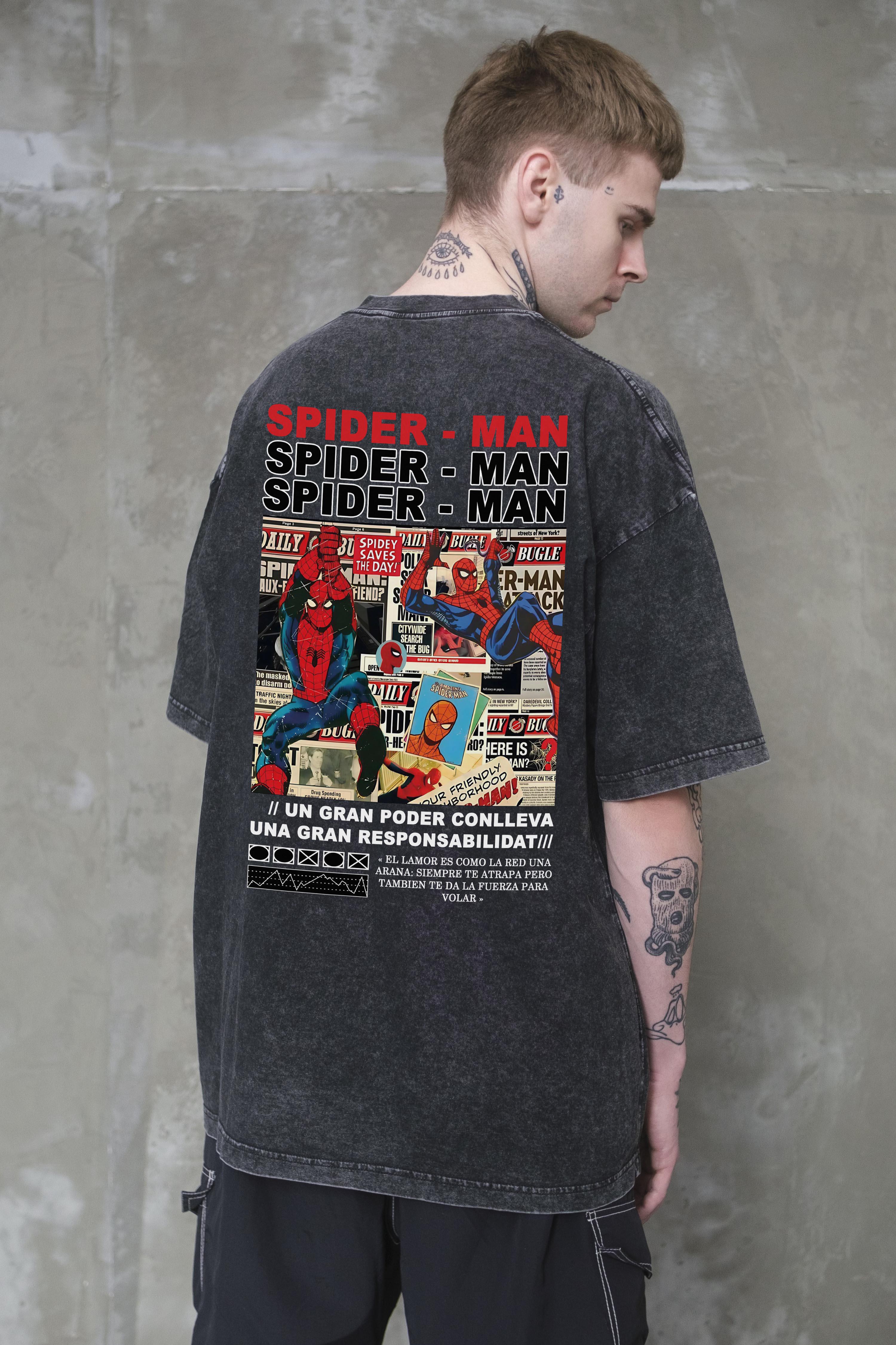 Футболка оверсайз Without Washed Spider-Man S/M Black (S/M8056384 8056385)