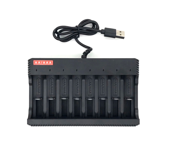 Зарядний пристрій для акумуляторів Voltronic MS-ZD8 1,2V/1600 mAh 8 каналів Black (MS-ZD8)