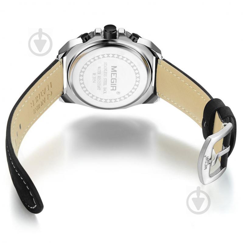 Часы Megir Silver Black MG2054 (ML2054GBK-1) - фото 2
