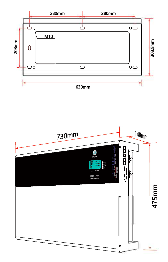 Аккумуляторная батарея LFP-51200-B Delong LiFePO4 51,2V 200Ah 10kWh - фото 6