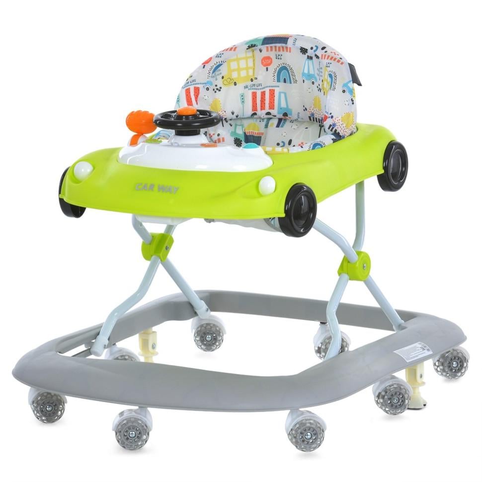 Ходунки El Camino до 15 кг матеріал комбінований музичні 64x60x54 см Зелений/Сірий (KH-156-H-41)