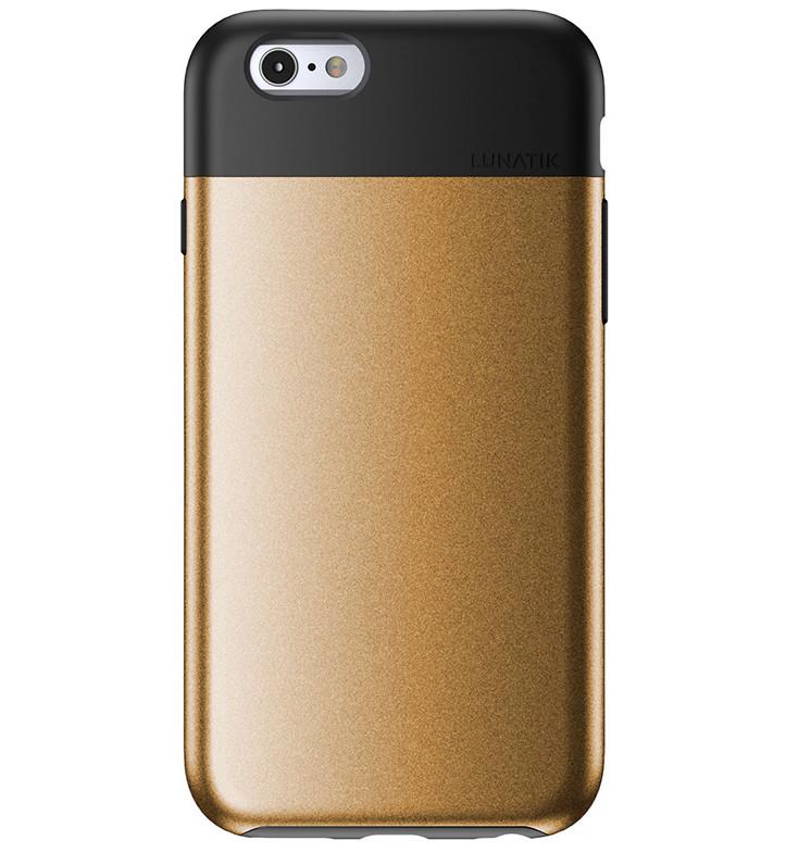 Чехол-накладка Lunatik FLAK for iPhone 6/6S, Black/Gold (FLK6-4705)