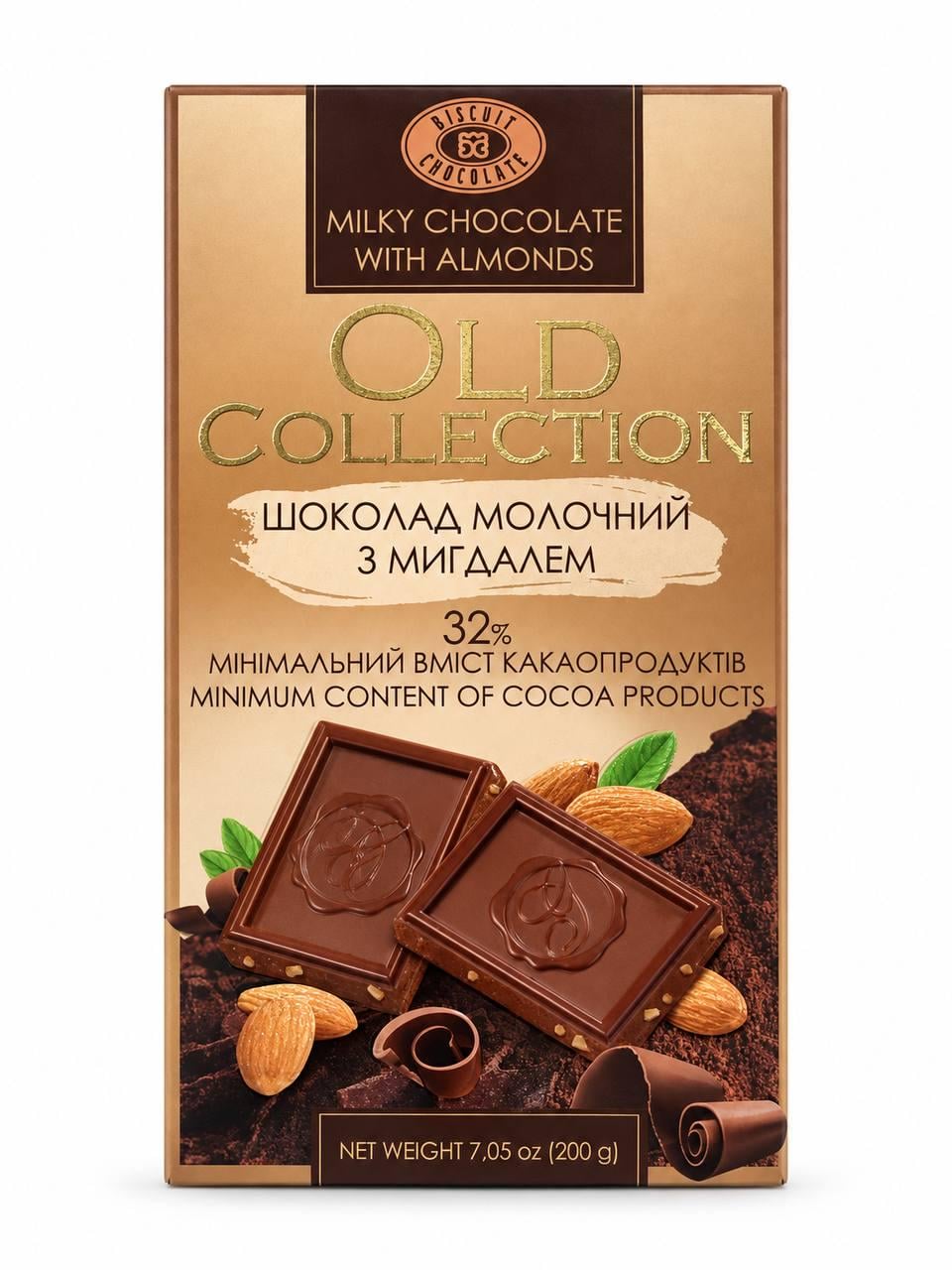 Шоколад Old Collection молочний із мигдалем