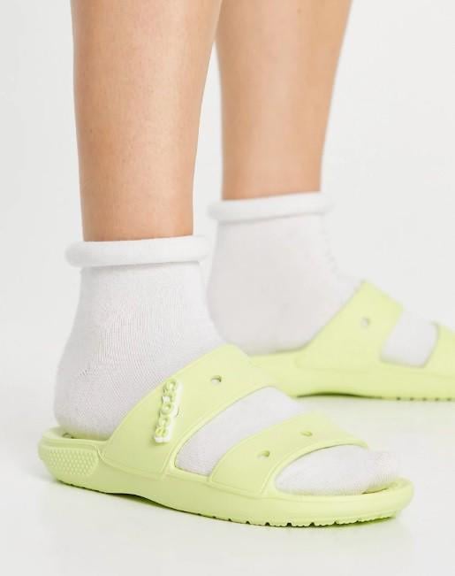 Шльопанці жіночі утеплені Crocs Classic Sandal Zest р. 38-39 Лайм (5392) - фото 3