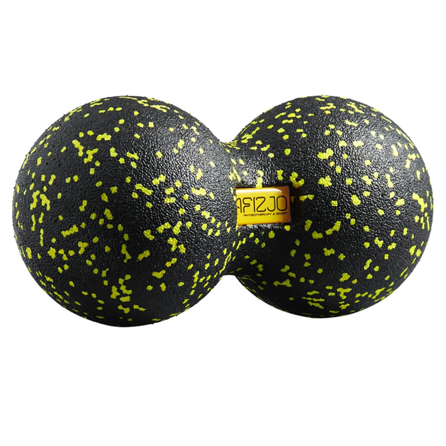 Масажний м'яч 4fizjo EPP DuoBall 12 подвійний Black/Yellow (4FJ0082)