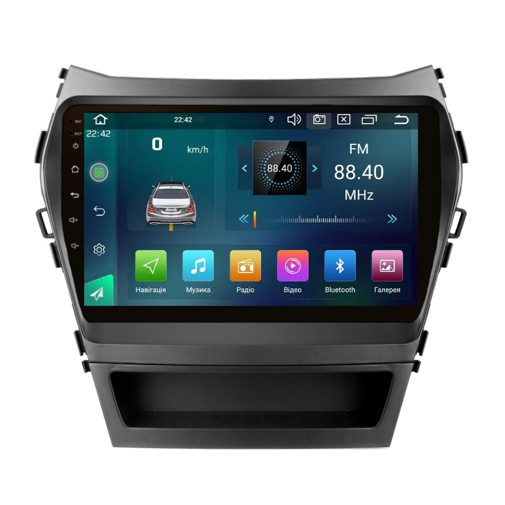 Магнитола штатная CYCLONE C9 CPL GSM Carplay 2/32 GB 4G для Hyundai Santa Fe 2012-2018 г. с малым экраном (AR-81145)