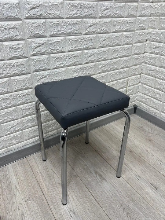 Табурет кухонний Tutti Lux 30х30х45 см Сірий/Хром (28374762)