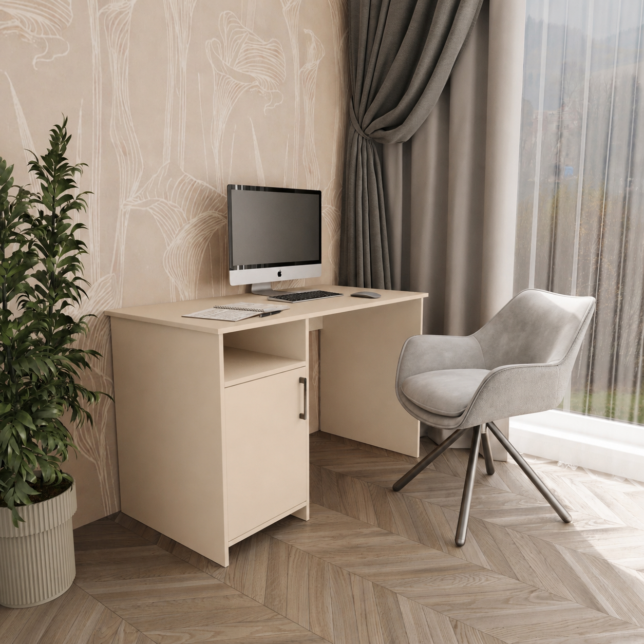 Стіл комп'ютерний Bern 120х60х75 см Кашемір