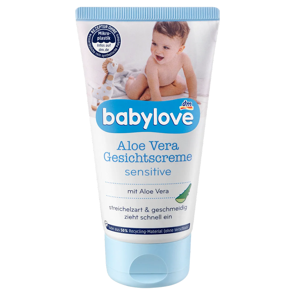 Крем детский для лица Babylove из Алоэ Вера для чувствительной кожи 75 мл (EPI-15102025-242)