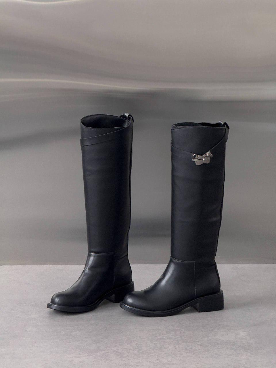 Чоботи жіночі шкіряні демісезонні р. 40 26 см Чорний (11615 4) - фото 6 Чоботи жіночі шкіряні демісезонні р. 40 26 см Чорний (11615 4) - фото 6