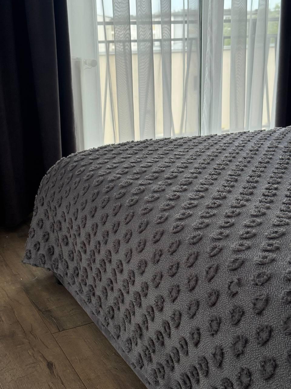 Покривало Інгрід 120x250 см Графітовий (22899-10-120x250cm) - фото 4 Покривало Інгрід 120x250 см Графітовий (22899-10-120x250cm) - фото 4