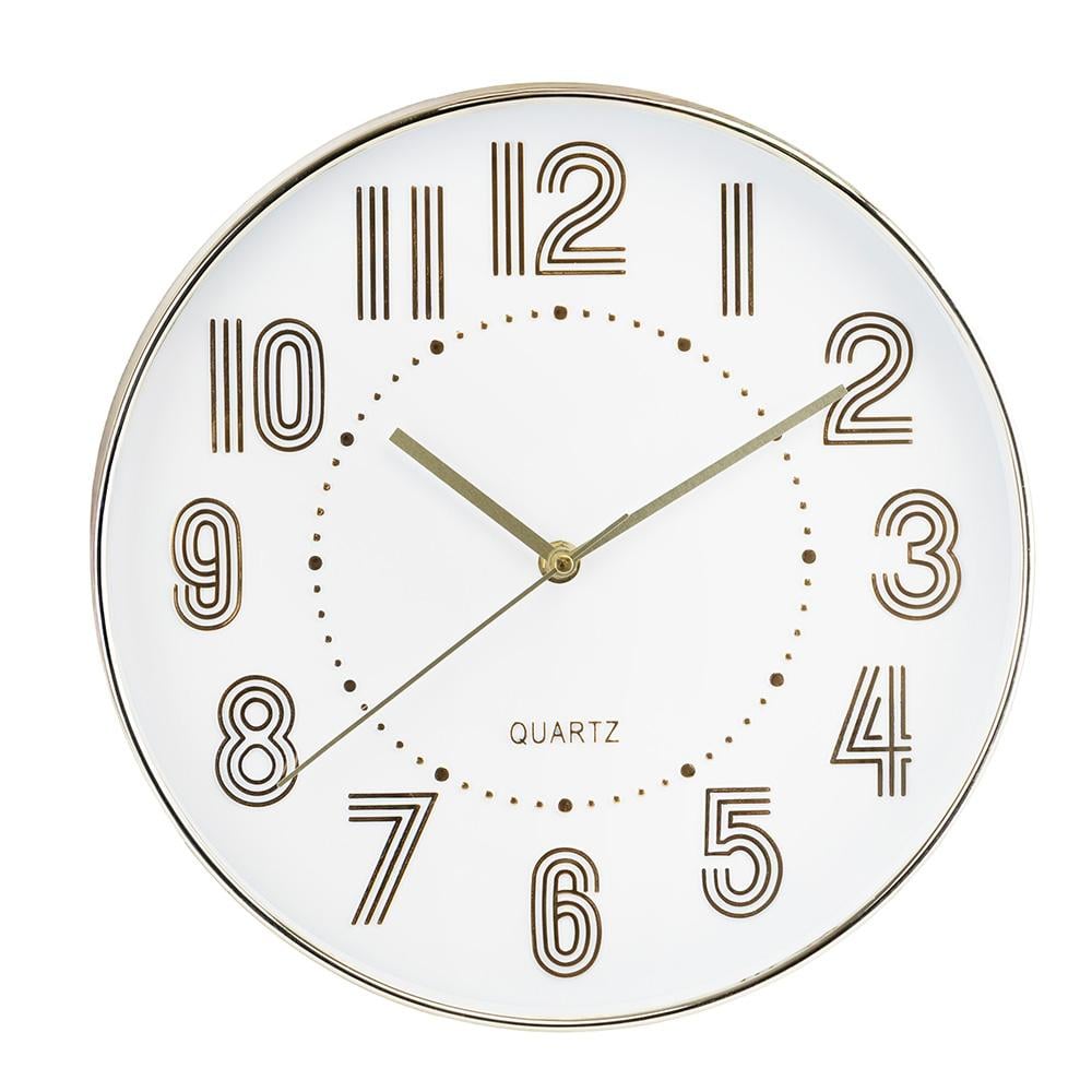 Часы Elisey Золотое движение 30 см Бело-золотой (2016-024)