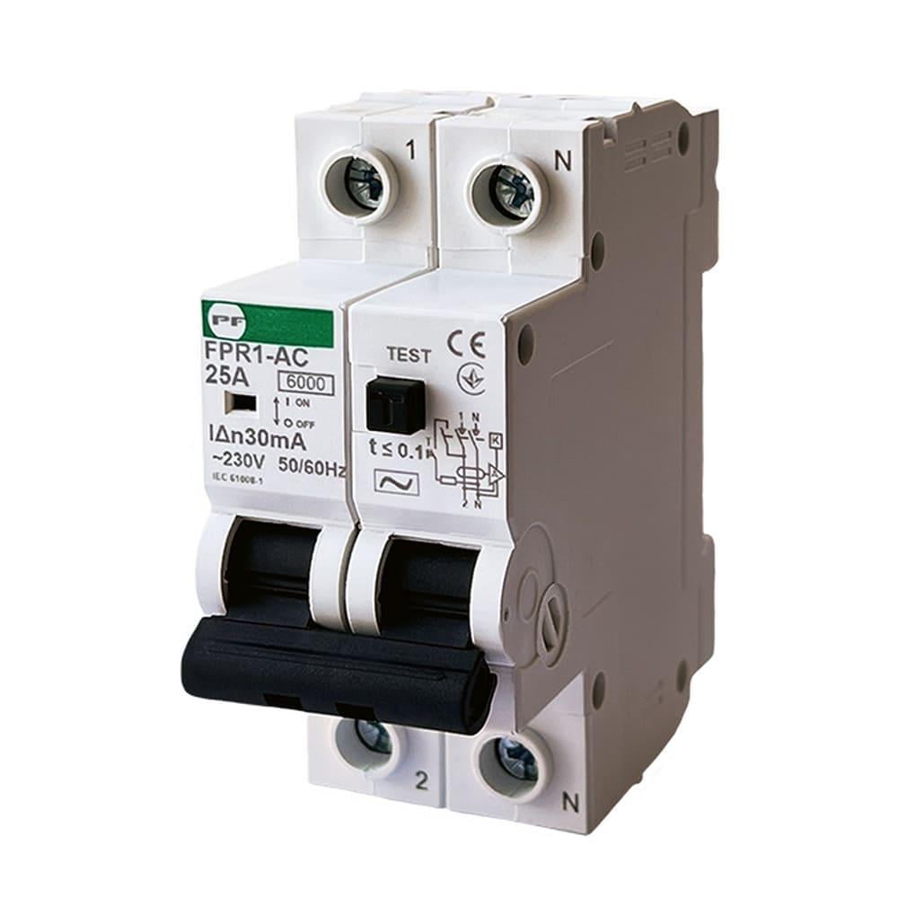 Реле защитного отключения PROMFACTOR FPR1-AC 2/25А 30 мА (FPR12025030AC)