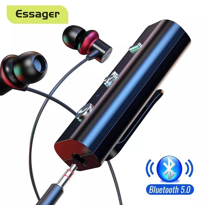 Аудио адаптер Essager Bluetooth 5.0 AUX 3,5mm Чёрный (10417117) - фото 7