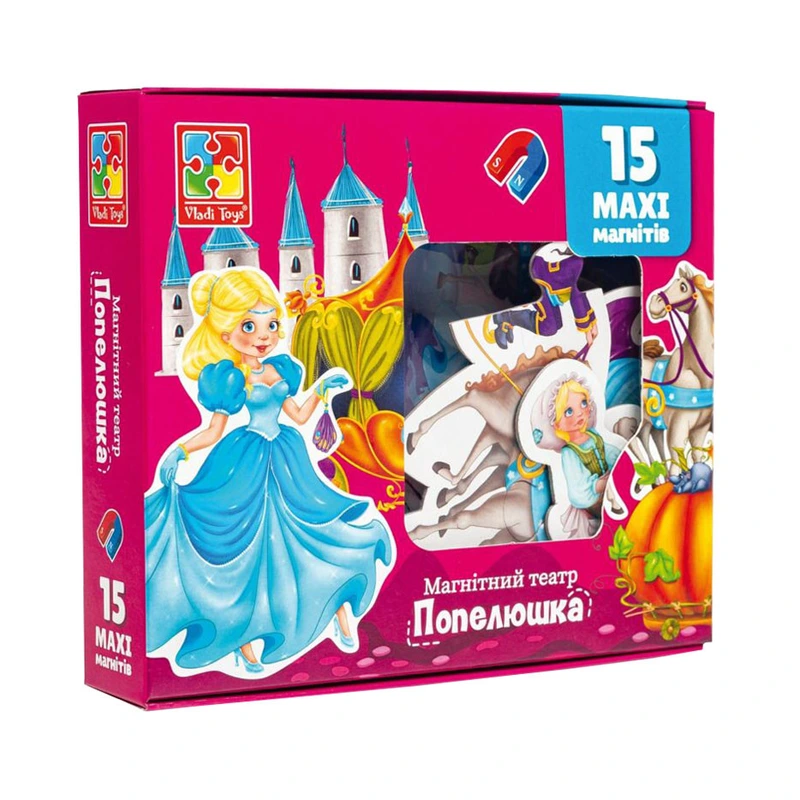 Настільна гра магнітний театр Vladi Toys VT3206-53 "Попелюшка" Настільна гра магнітний театр Vladi Toys VT3206-53 "Попелюшка"