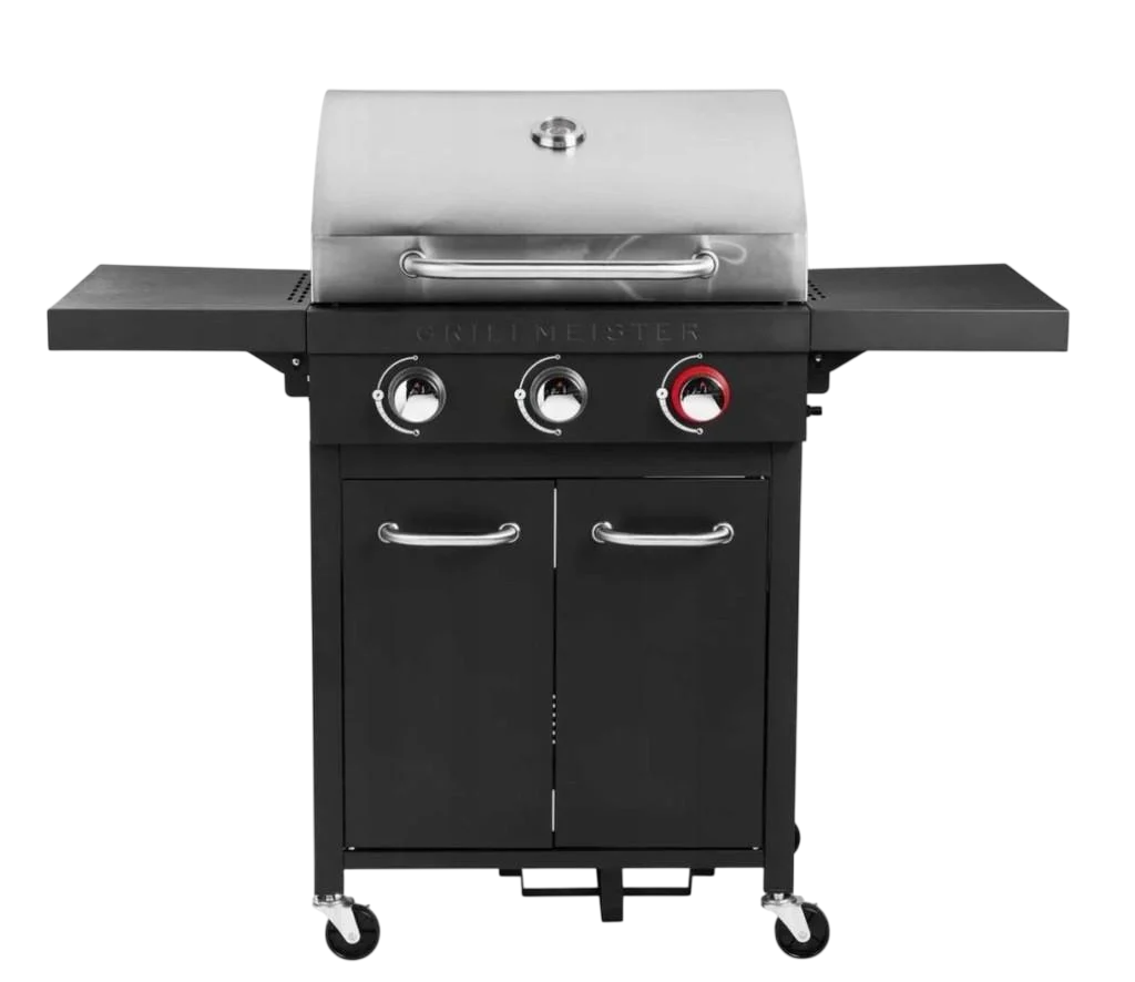 Газовый гриль Grillmeister 11.5 кВт 3 конфорки нержавеющая сталь (2954962696)