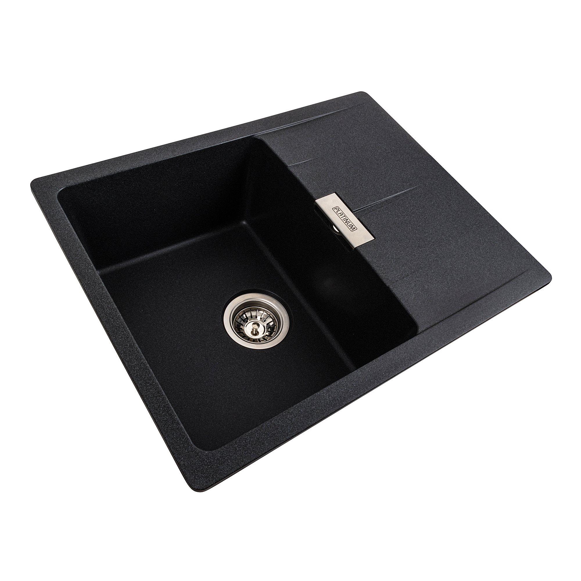 Мойка для кухни гранитная Platinum 6250 ZIRKONE матовая Карбон - фото 2 Мойка для кухни гранитная Platinum 6250 ZIRKONE матовая Карбон - фото 2