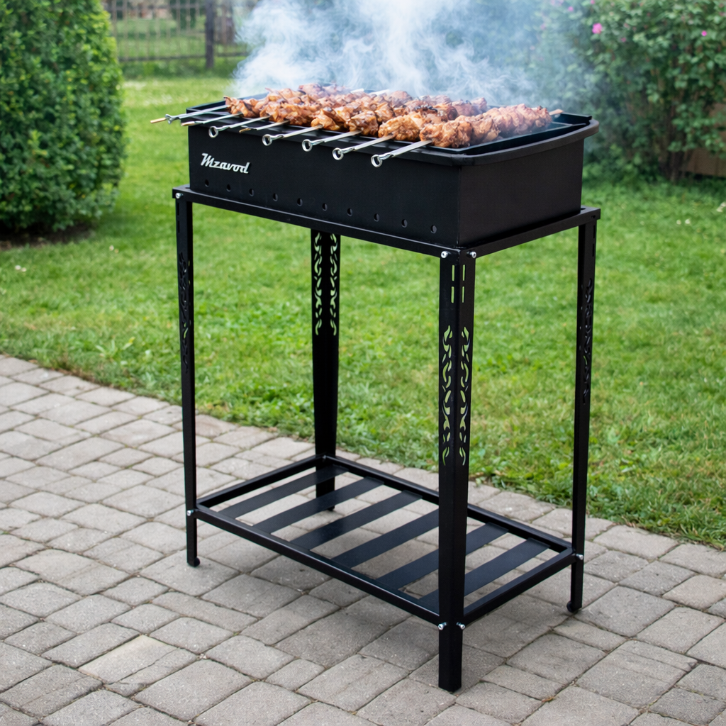 Мангал Jooki Прометей на 9 шампурів на дровниці 3 мм