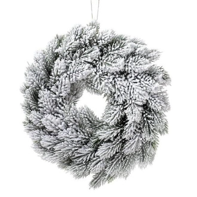 Вінок із засніженої хвої 27 см (SK00031)