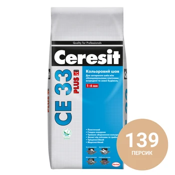 Затирка Ceresit СЕ-33 2,0 кг Персик (139) Затирка Ceresit СЕ-33 2,0 кг Персик (139)