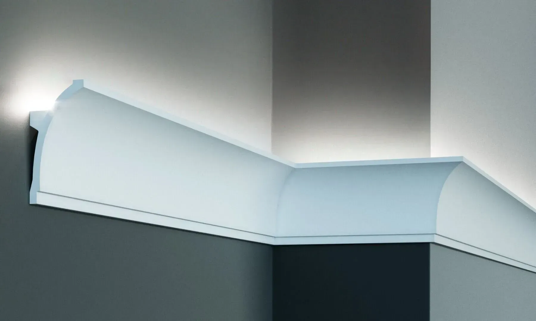 Карниз поліуретановий гнучкий Tesori для LED освітлення 100x50x2000 мм (KF 704)