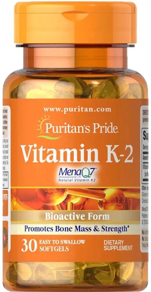 Витамин K Puritan's Pride Vitamin K-2 MenaQ7 50 mcg 30 Caps