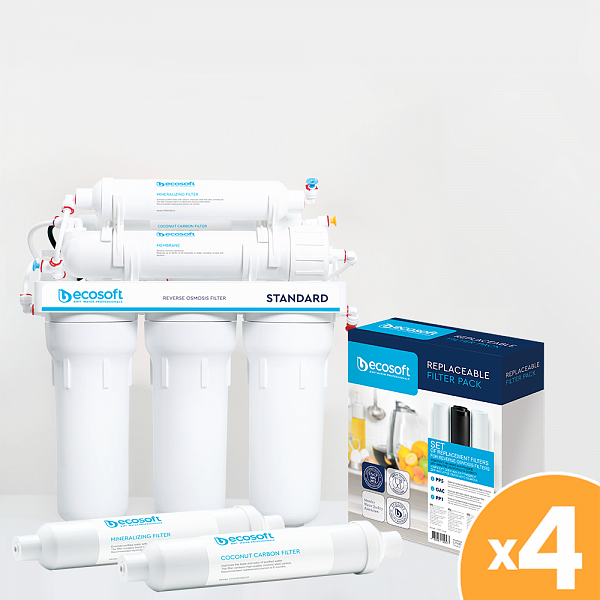Набір картриджів Ecosoft для фільтра зворотного осмосу Standard з мінералізатором - фото 5