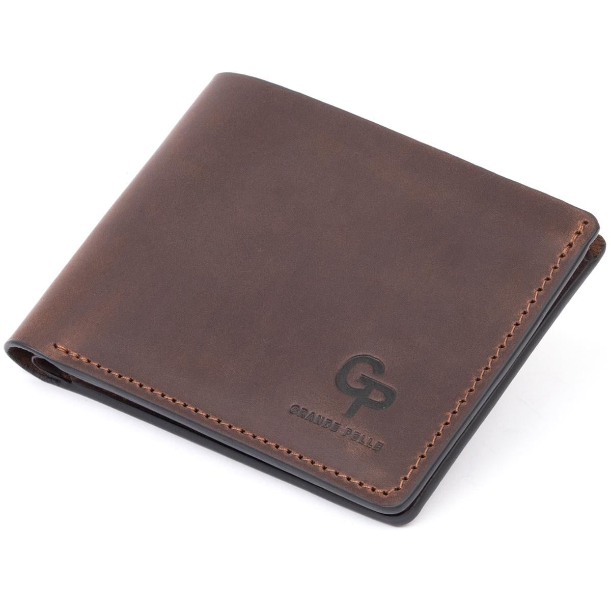 Портмоне Grande Pelle 11310 натуральная кожа Коричневый