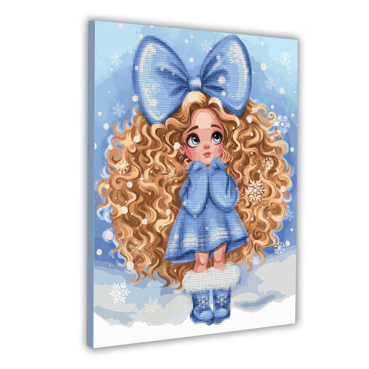 Картина по номерам с алмазной мозаикой Santi Девочка с бантом 40x50 см (Top-954998)