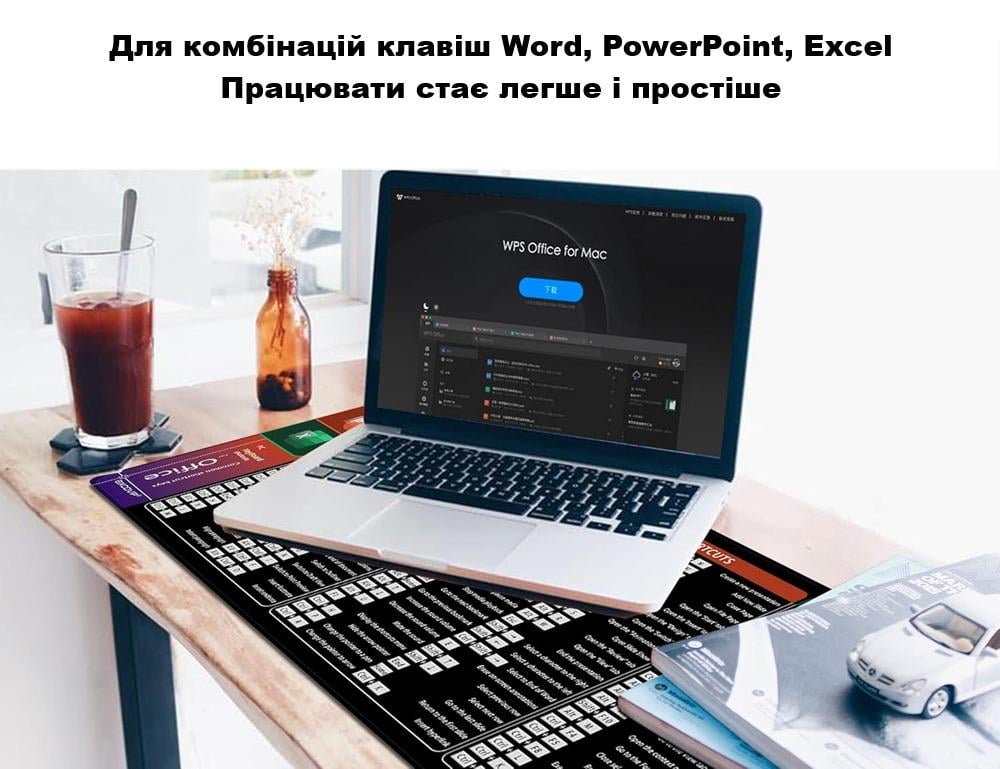 Килимок ігровий для миші Excovip Office 80х30х2 мм - фото 7