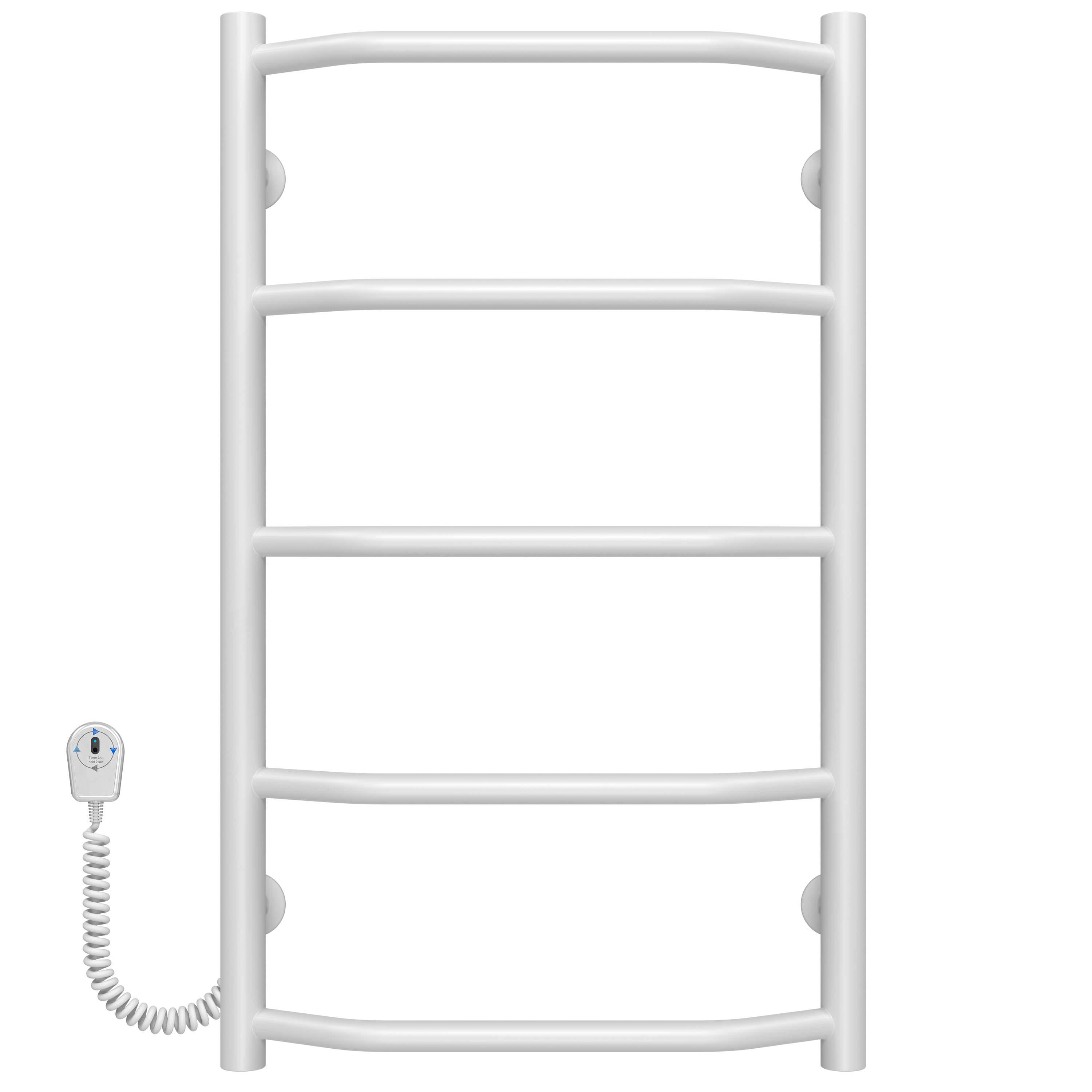 Полотенцесушитель электрический Deffi Трапеция П5 EF16 левое подключение нержавеющая сталь 400х700 мм Белый (C.TR.70.40.5.EWL5)