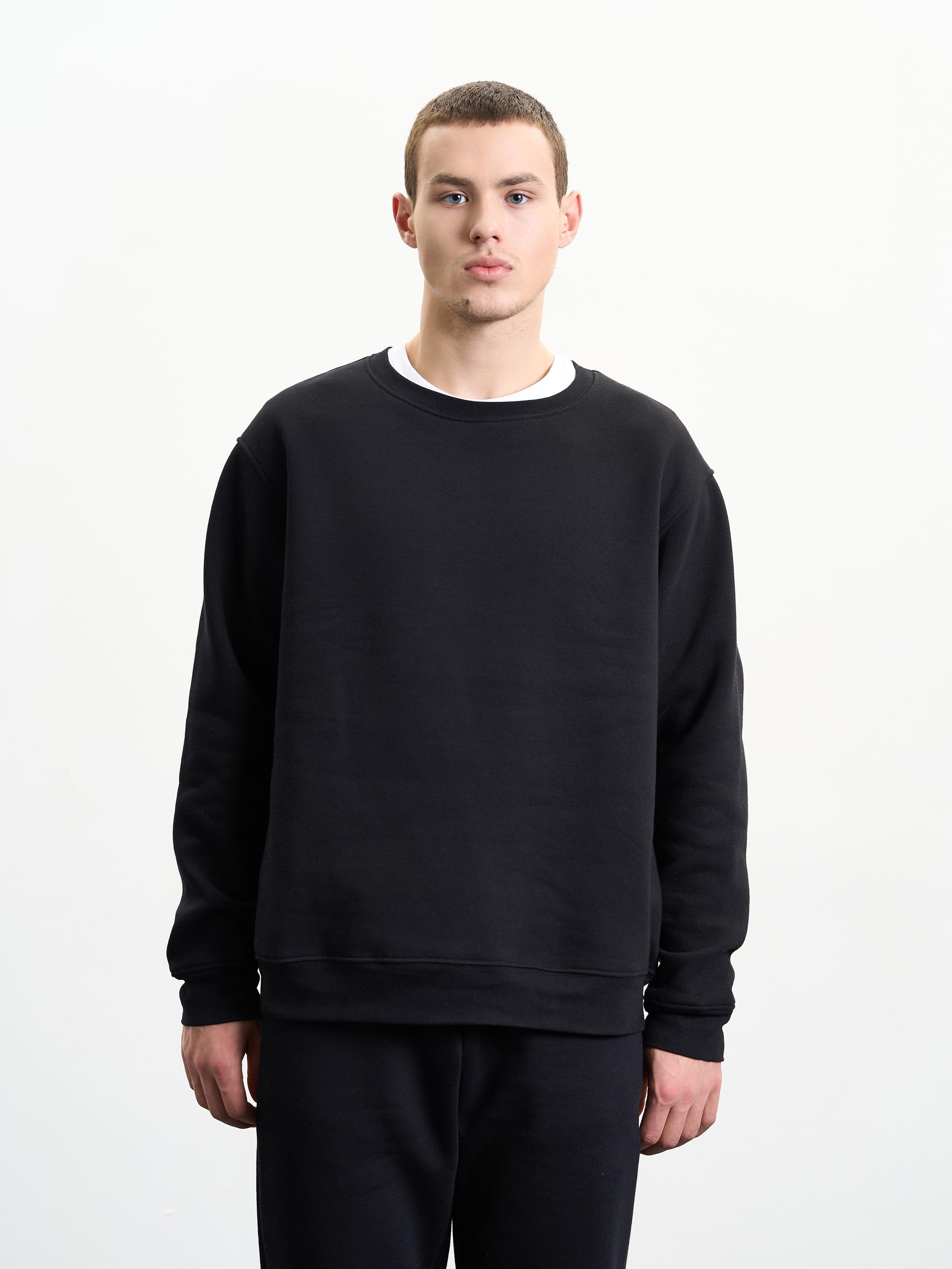 Світшот чоловічий утеплений ROZA 240452 S Чорний (4824005710803)