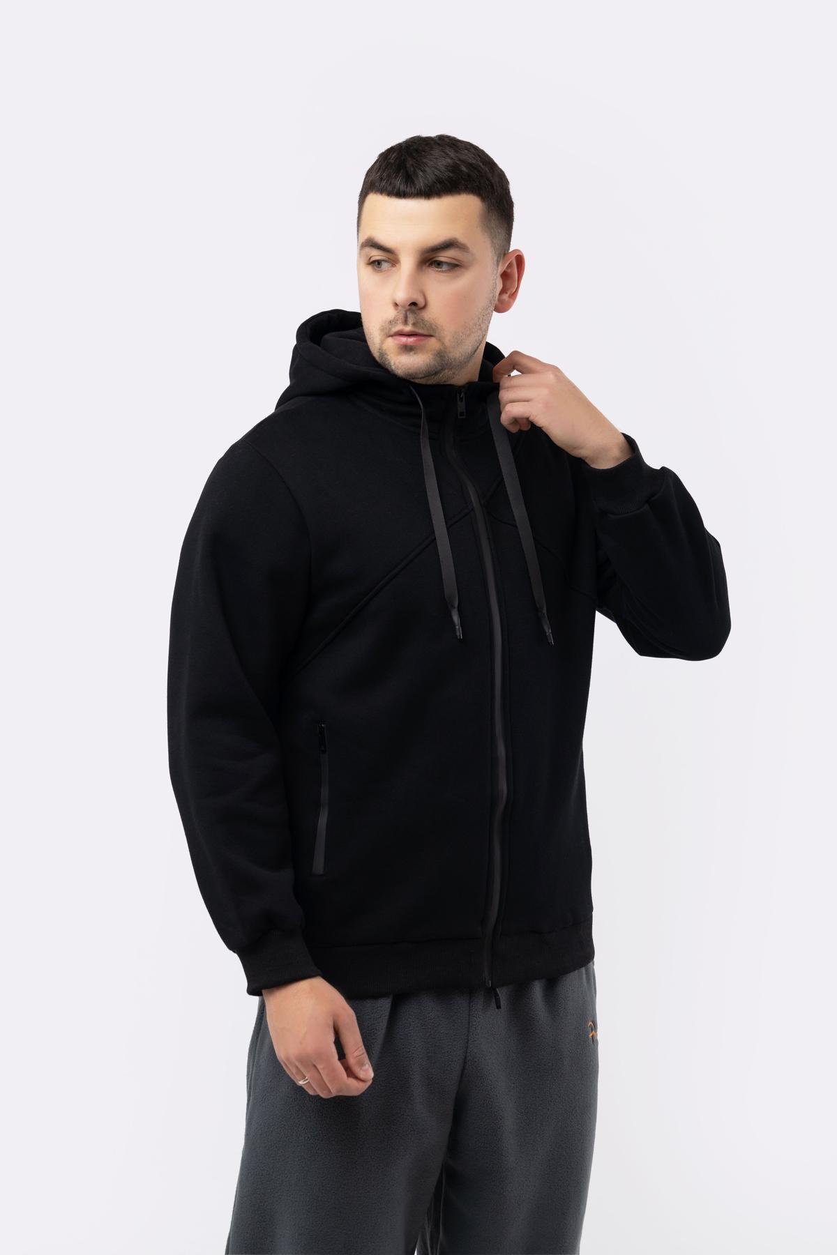 Толстовка чоловіча ЦБ-00224116 р. 46 Чорний (SKT000918986)
