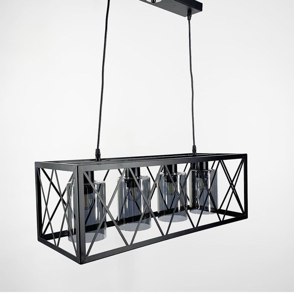 Люстра на 4 графитовых плафона Черный (11535/4 BK_60)