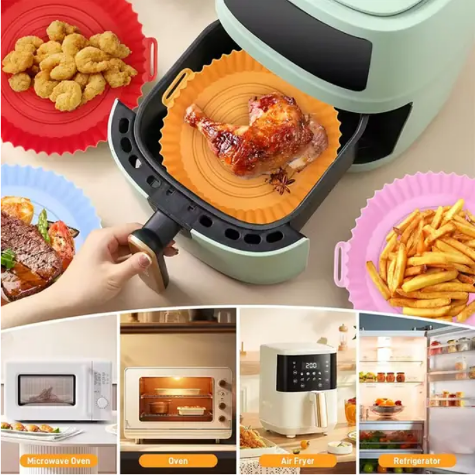 Форма-вкладиш силіконова Q-767 для аерогрилів та аерофритюрниць Помаранчевий - фото 5 Форма-вкладиш силіконова Q-767 для аерогрилів та аерофритюрниць Помаранчевий - фото 5