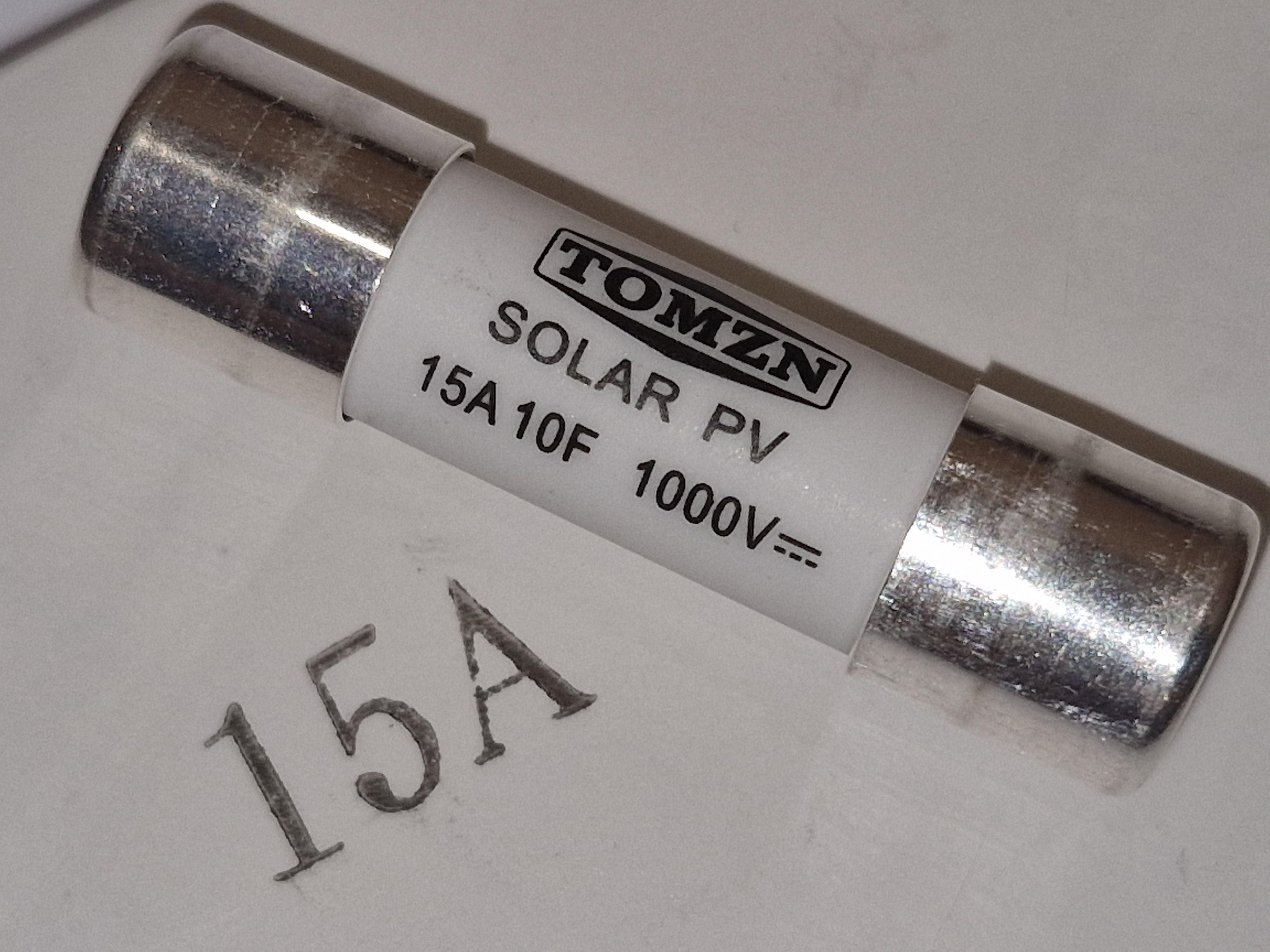Запобіжник TOMZN 15A 1000V 10x38 мм PV клас gPV плавкий циліндричний для сонячних панелей Solar FUSE 1038 PV систем (22120339) - фото 10 Запобіжник TOMZN 15A 1000V 10x38 мм PV клас gPV плавкий циліндричний для сонячних панелей Solar FUSE 1038 PV систем (22120339) - фото 10