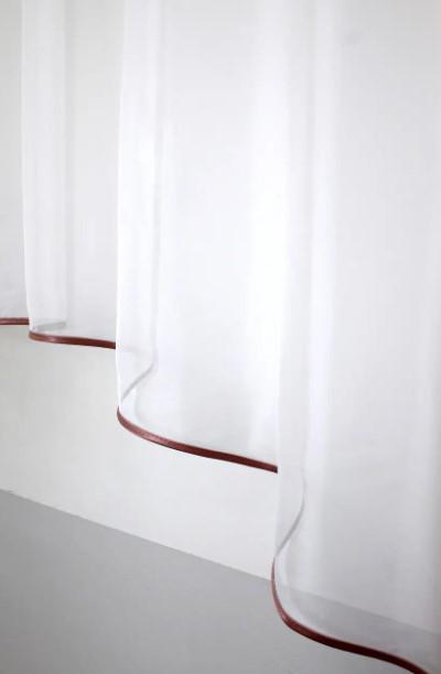 Занавеска на кухню/балкон шифон 290х170 см Бордовый/Белый (025к) - фото 2 Занавеска на кухню/балкон шифон 290х170 см Бордовый/Белый (025к) - фото 2