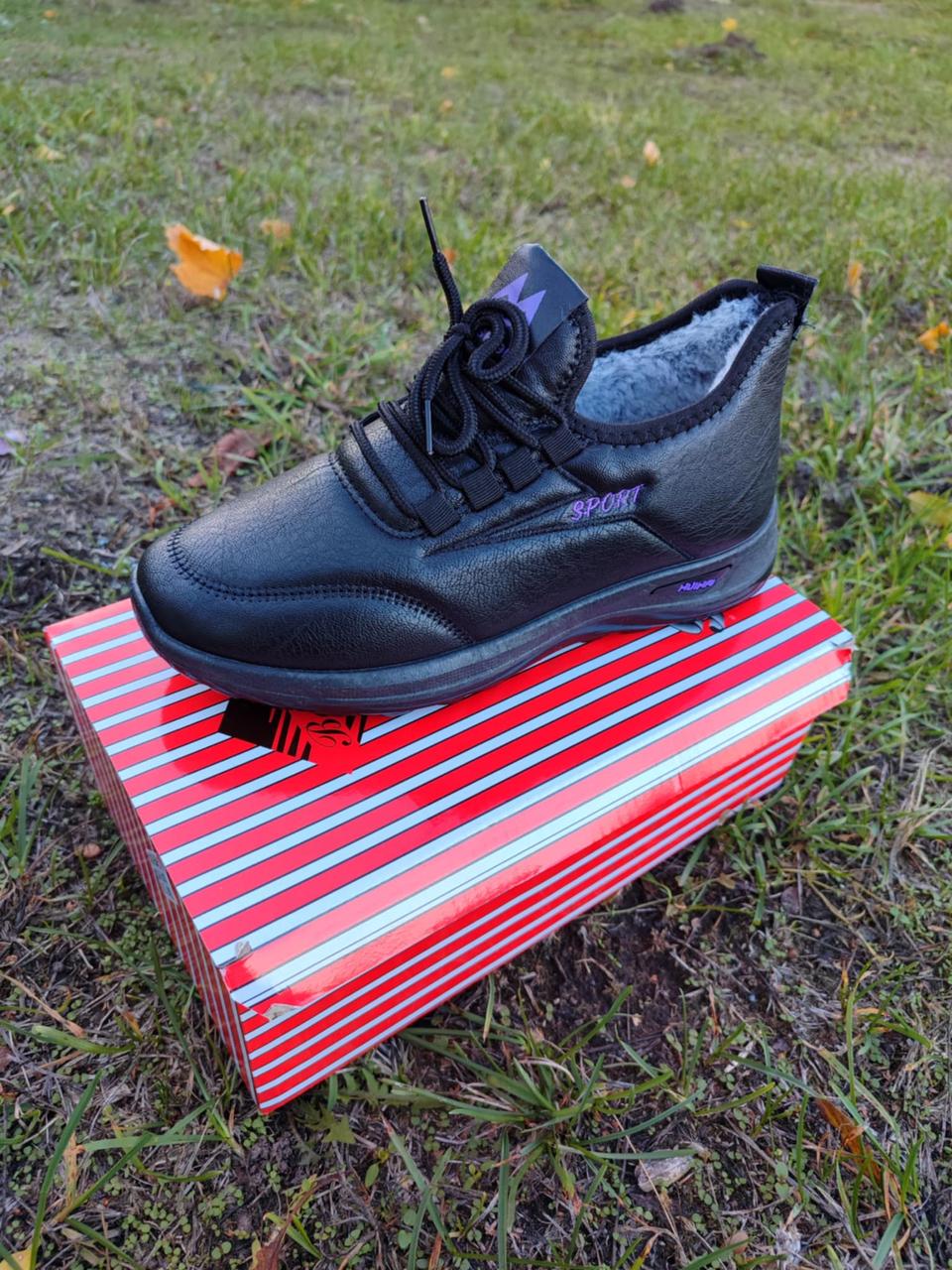 Кроссовки женские теплые р. 39 Черный (2399583634)