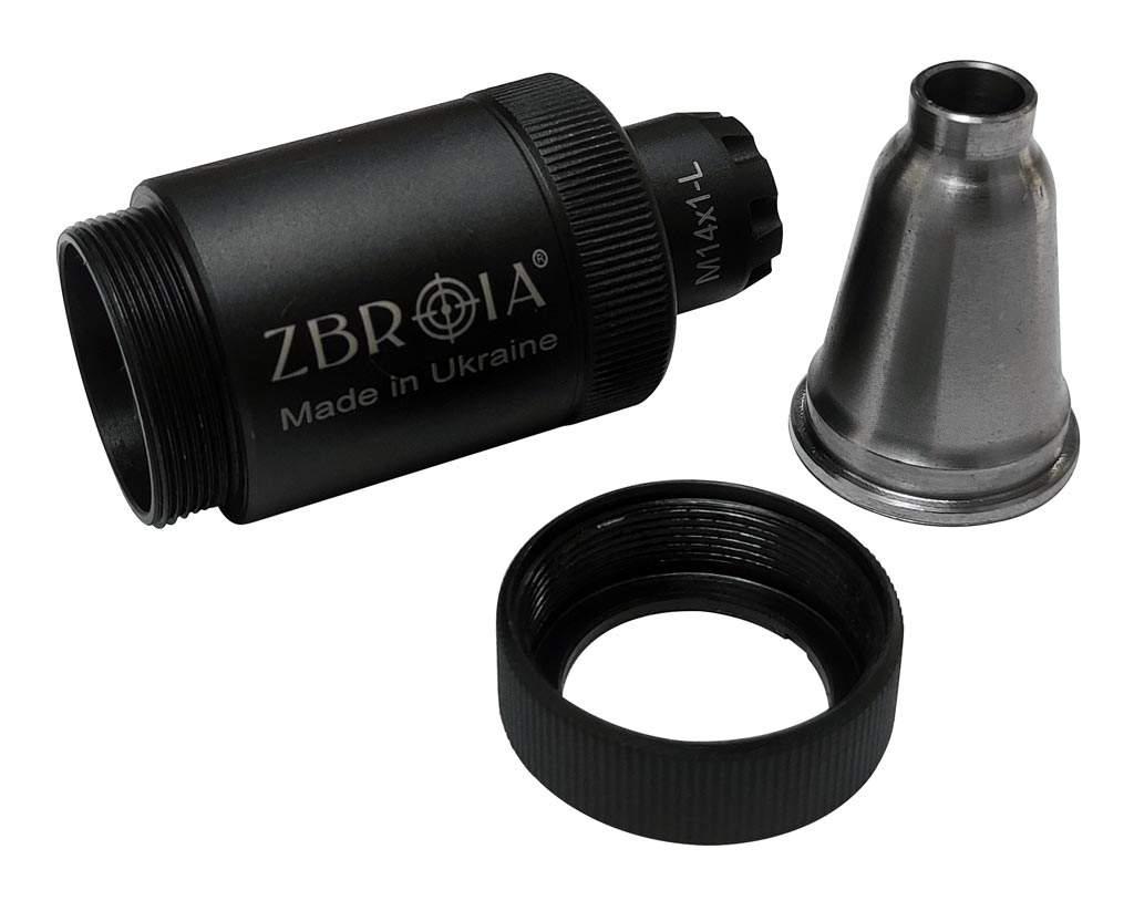 Пламегаситель Zbroia для AK кал. 7,62 M14x1L (zbZ8.5.16.003) - фото 4 Пламегаситель Zbroia для AK кал. 7,62 M14x1L (zbZ8.5.16.003) - фото 4