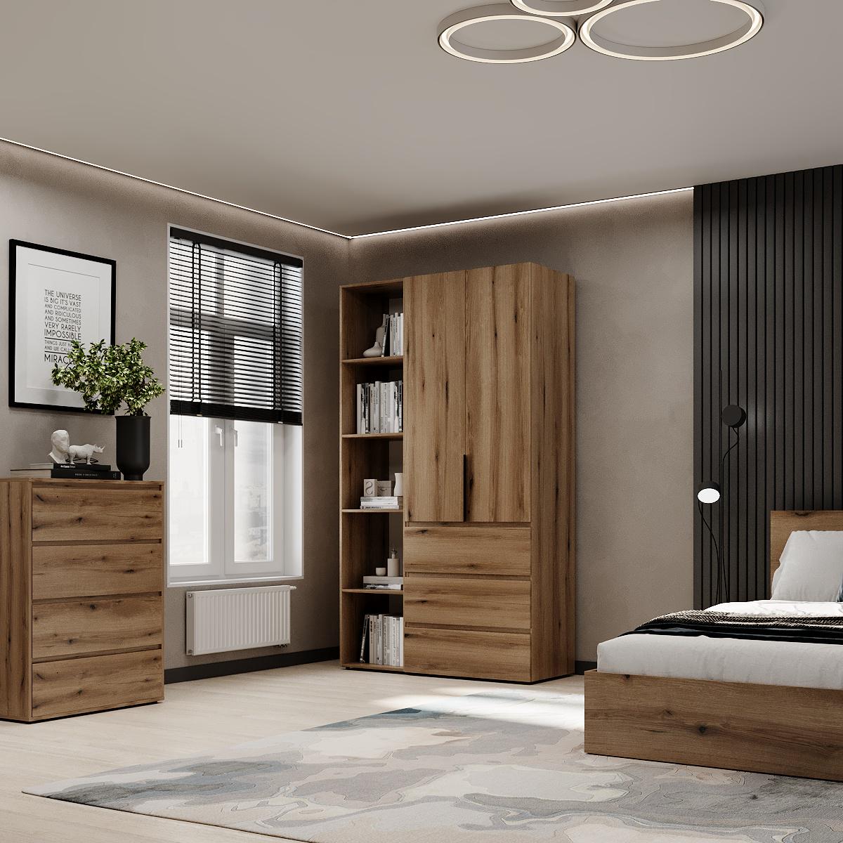 Шафа розпашна комбінована ART IN HEAD №7 Light 1200x500x2200 мм Дуб Евок прибережний (GALTK0710000000) - фото 3 Шафа розпашна комбінована ART IN HEAD №7 Light 1200x500x2200 мм Дуб Евок прибережний (GALTK0710000000) - фото 3