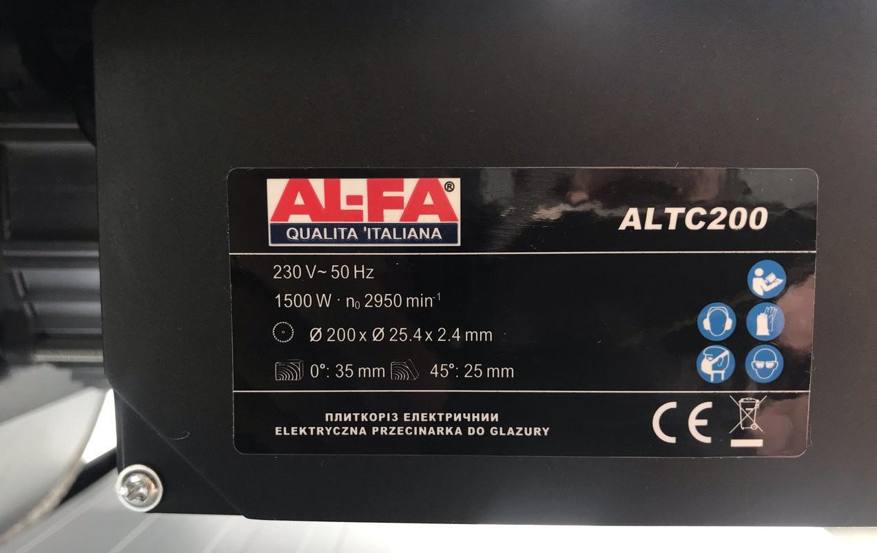 Плиткоріз AL-FA ALTC200 - фото 6